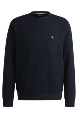 Sudadera de algod&oacute;n con monograma Double&nbsp;B, Azul oscuro