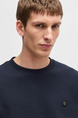 Sudadera de algod&oacute;n con monograma Double&nbsp;B, Azul oscuro