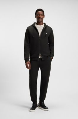 Cotton-blend tracksuit bottoms with Double B monogram, Black