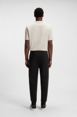 Pantalones de ch&aacute;ndal de algod&oacute;n con monograma Double&nbsp;B metalizado, Negro