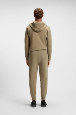 Pantalones de ch&aacute;ndal de algod&oacute;n con monograma Double&nbsp;B metalizado, Marr&oacute;n claro