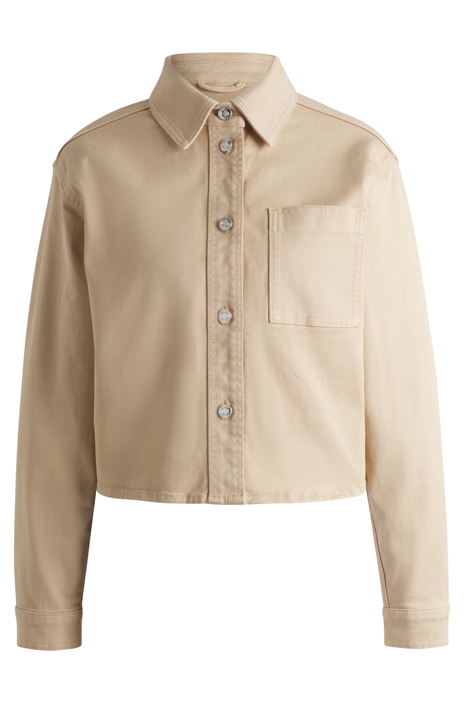 Oversize-fit jacket stretch-cotton twill