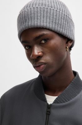 Chaqueta con cremallera slim fit en sarga el&aacute;stica estampada, Gris claro