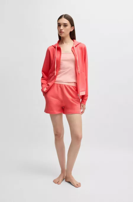 Logo-waistband shorts in terry