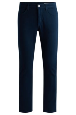 Vaqueros slim fit de tejido vaquero el&aacute;stico negro con estirado mec&aacute;nico, Azul oscuro