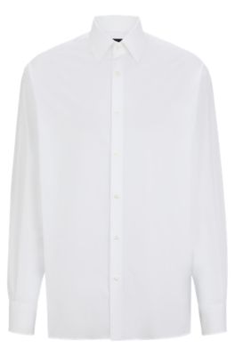 BOSS - Regular-fit shirt in cotton poplin