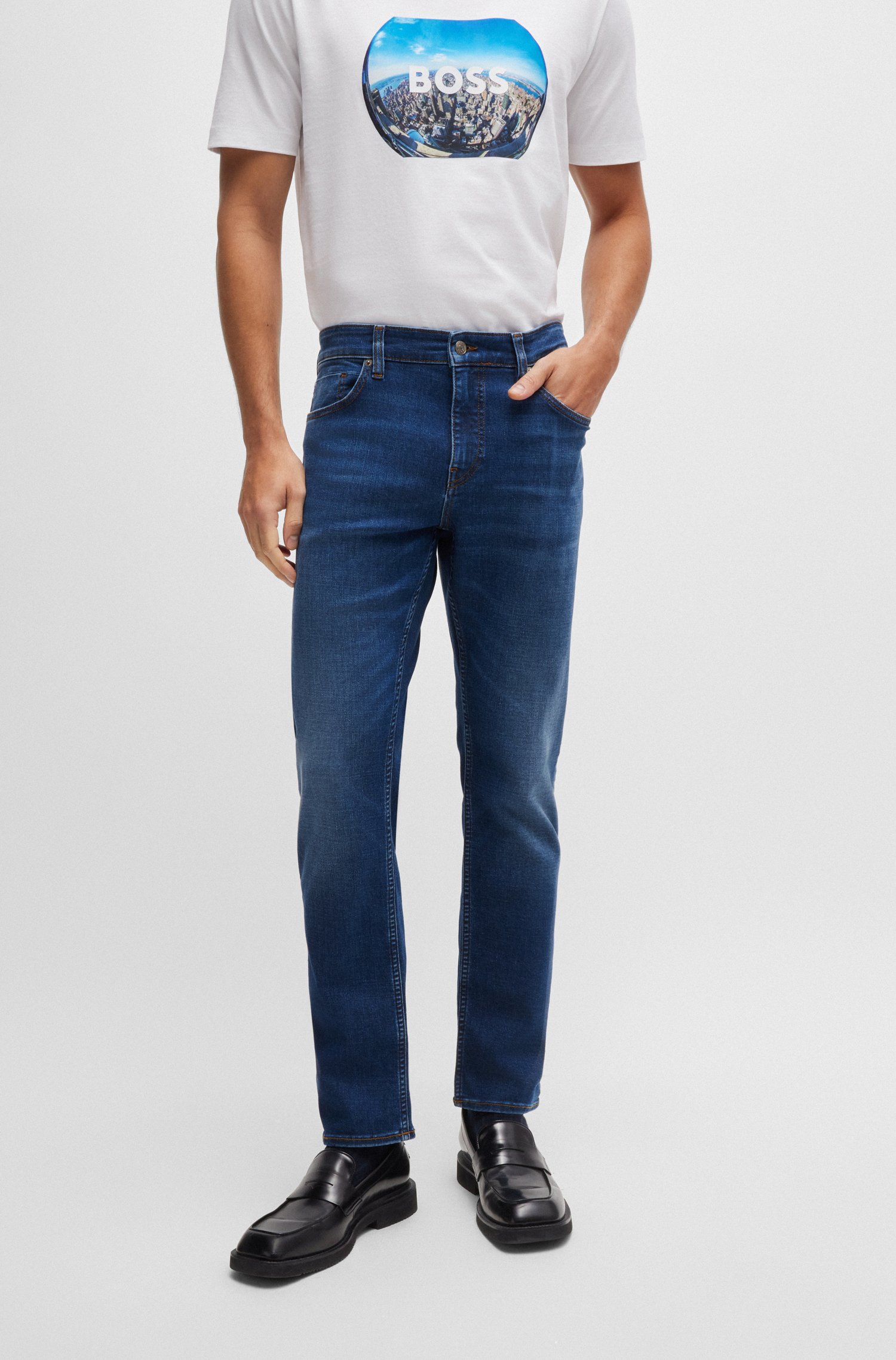 Delaware Slim-fit jeans dark-blue super-soft denim