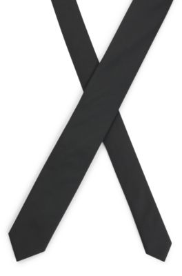 Corbata de mezcla de seda con tejido jacquard, Negro