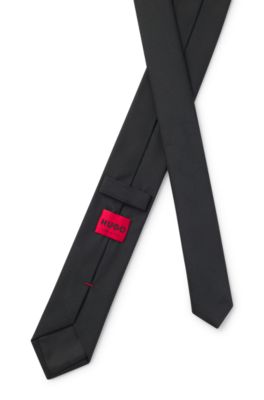 Corbata de mezcla de seda con tejido jacquard, Negro