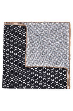 Pochette de costume en soie à imprimés saisonniers