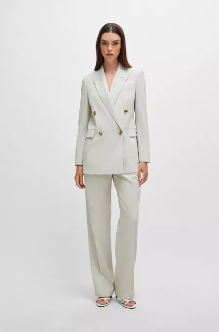 Formal trousers in a heavyweight wool blend