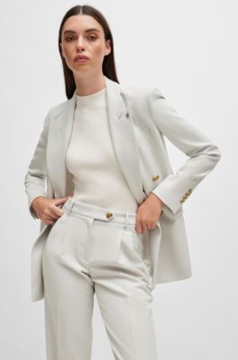 Formal trousers a heavyweight wool blend