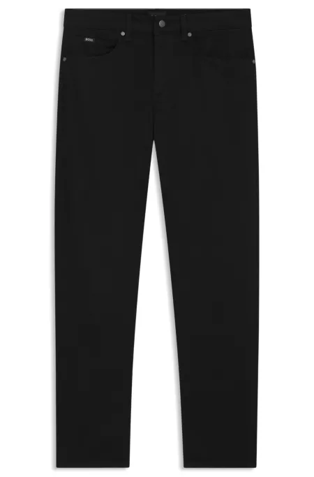 Maine Black-black regular-fit jeans in cashmere-touch Italian denim