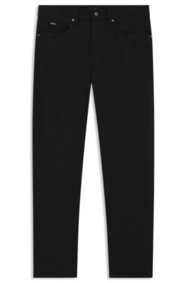 Vaqueros Maine regular fit en tejido vaquero el&aacute;stico italiano negro, Negro