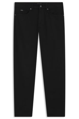 Maine Black-black regular-fit jeans in cashmere-touch Italian denim, Black
