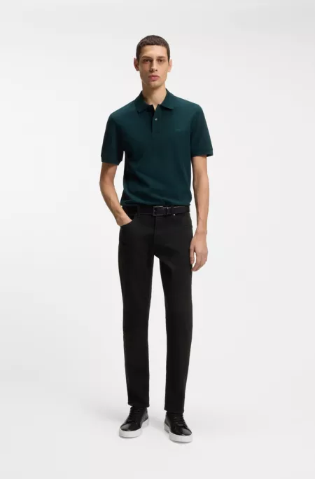 Maine Black-black regular-fit jeans in cashmere-touch Italian denim