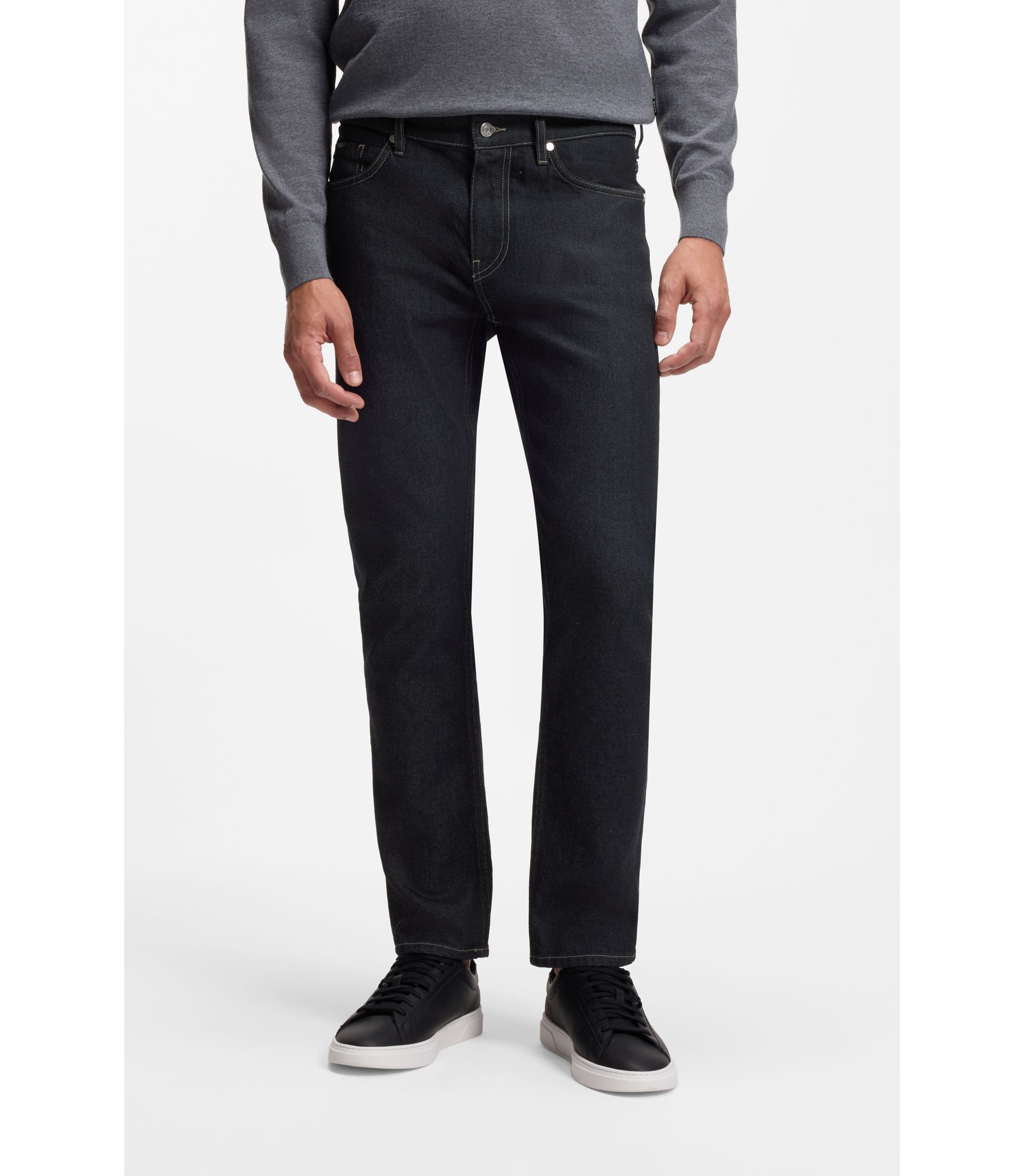 BOSS - Delaware slim-fit jeans in dark-blue denim - Dark Blue