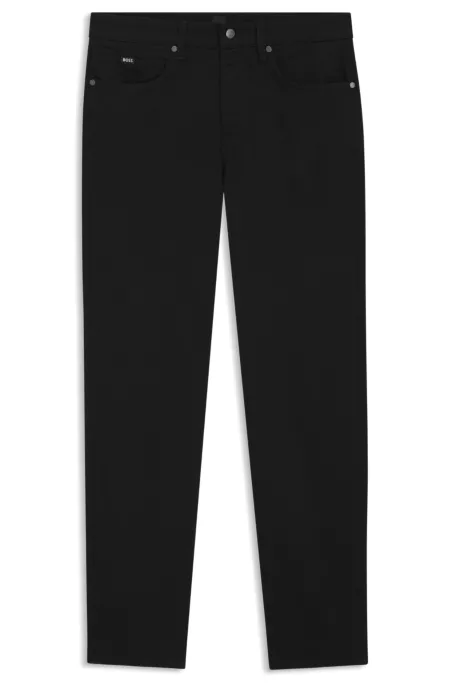 Black-black slim-fit jeans in Italian denim
