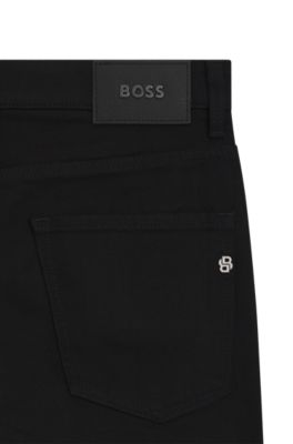 Black-black slim-fit jeans Italian denim