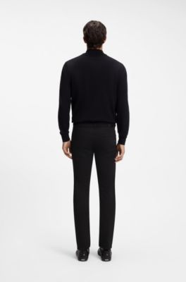 Slim-fit jeans in black stretch denim, Black