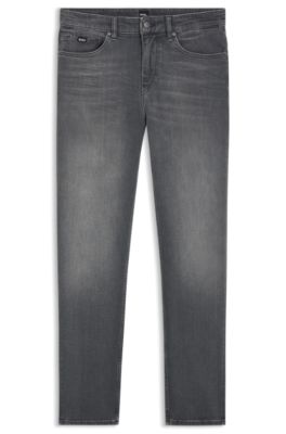 Grey slim-fit jeans in stretch denim, Grey