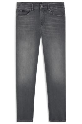 Grey slim-fit jeans in stretch denim, Grey