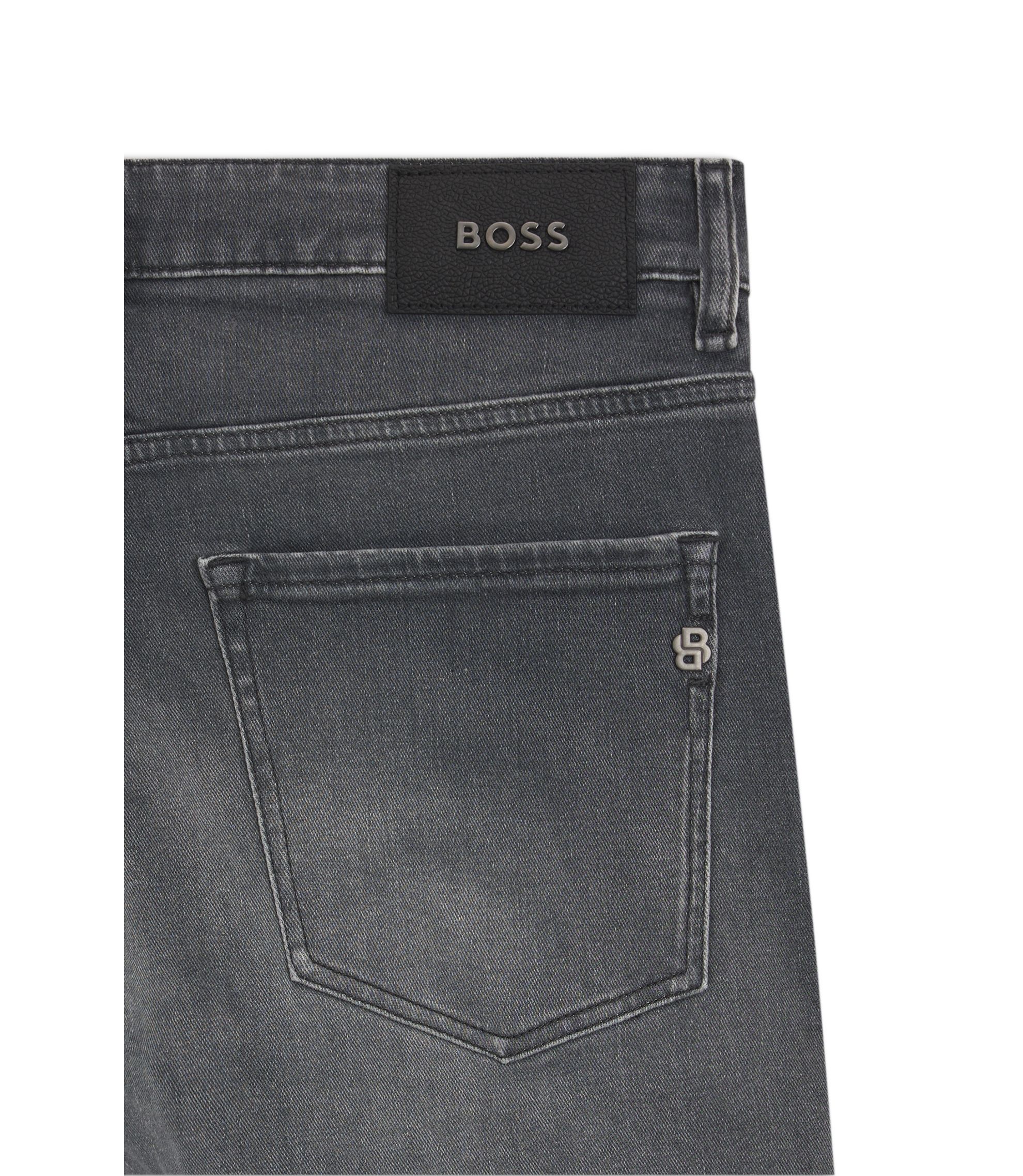 BOSS - Grey slim-fit jeans in stretch denim - Grey display picture 3