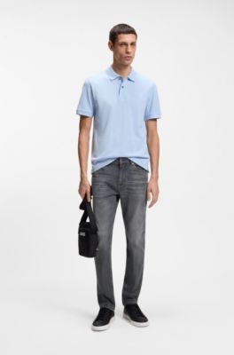 Grey slim-fit jeans in stretch denim, Grey