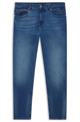Hugo Boss Regular-fit Jeans In Blue Soft-touch Denim In Blue