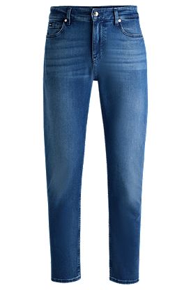 Regular-fit jeans in blue soft-touch denim