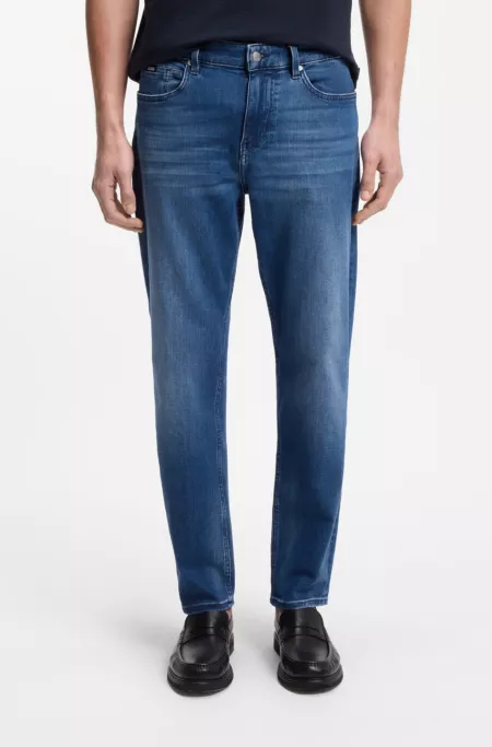 Maine Blue regular-fit jeans in cashmere-touch denim