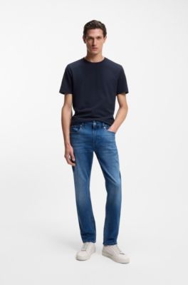 Jean slim Delaware en denim stretch bleu, Bleu