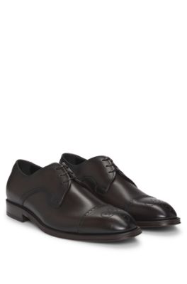 hugo boss dress toe cap derby shoes