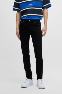 Extra-slim-fit jeans in black stretch denim, Black