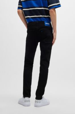 Extra-slim-fit jeans in black stretch denim, Black