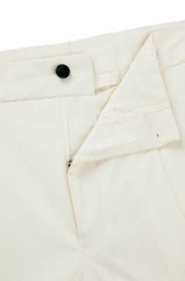 Pantalon habill&eacute; en coton stretch performant, Blanc
