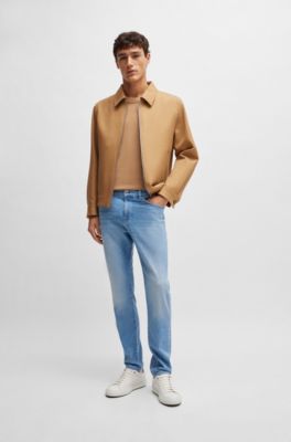 Slim-fit jeans in light-blue soft stretch denim, Light Blue