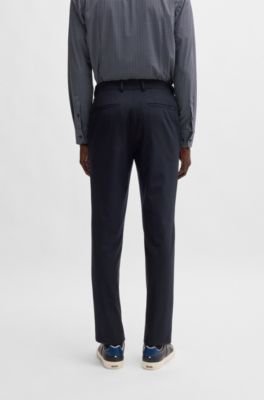 Packable slim-fit trousers with four-way stretch, Dark Blue