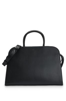 Ariell tote bag in leather, Black