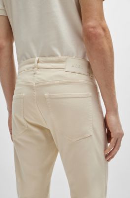 Delaware Slim-fit jeans in soft stretch denim, White