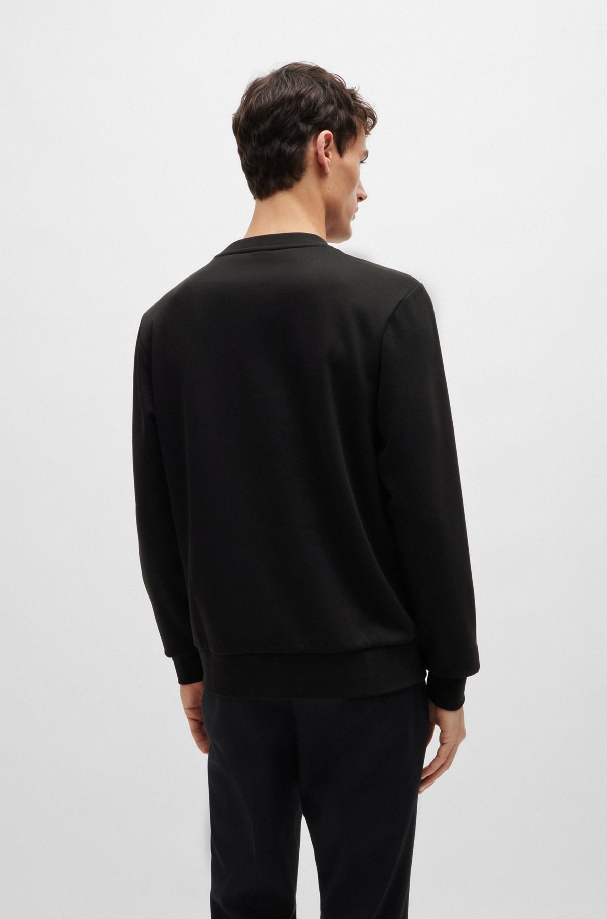 BOSS - Relaxed-fit cotton-terry sweatshirt with logo artwork BOSS - Relaxed-fit cotton-terry sweatshirt with logo artwork