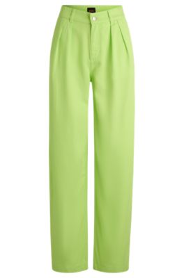 BOSS - Wide-leg trousers in soft twill