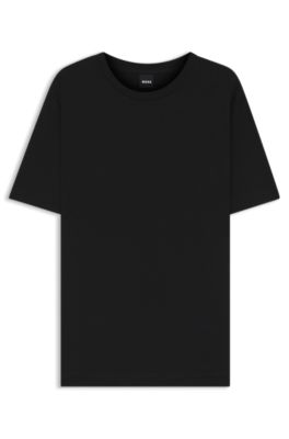 【超大人気】Hugo Boss ロゴパッチ レギュラーフィットTシャツ HUGO - レギュラーフィットTシャツ コットンジャージー ロゴ