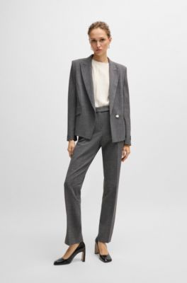 Pleat-front sleeveless blouse in washed silk, White