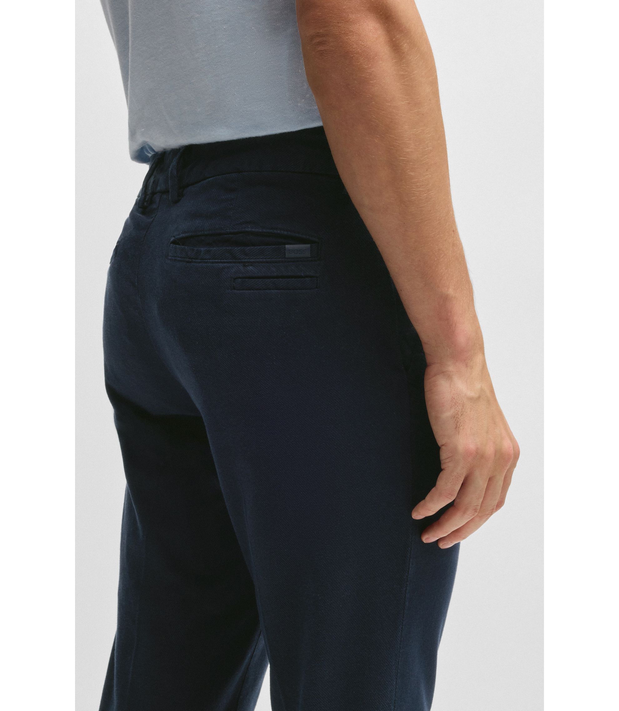 BOSS - Slim-fit trousers - Dark Blue