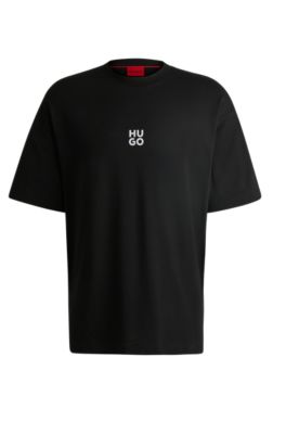 ★Hugo Boss★ Garment dyed cotton short sleeve t-shirt 50505 Men's T-Shirt by HUGO BOSS | 50525219 Black | Boutique Vvög