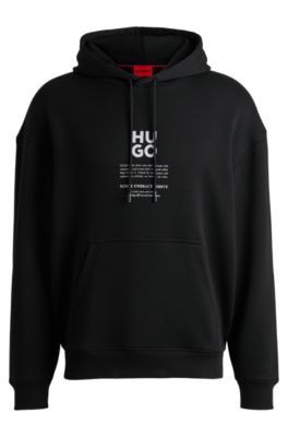 パーカー・フーディ Hugo Boss SS25 'Dacorolo' hoodie (50534947 001) HUGO - Cotton-terry hoodie with embroidered logo - Black