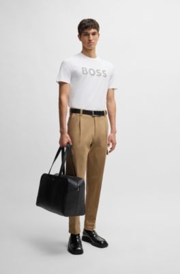 Cotton-jersey T-shirt with logo detail, White