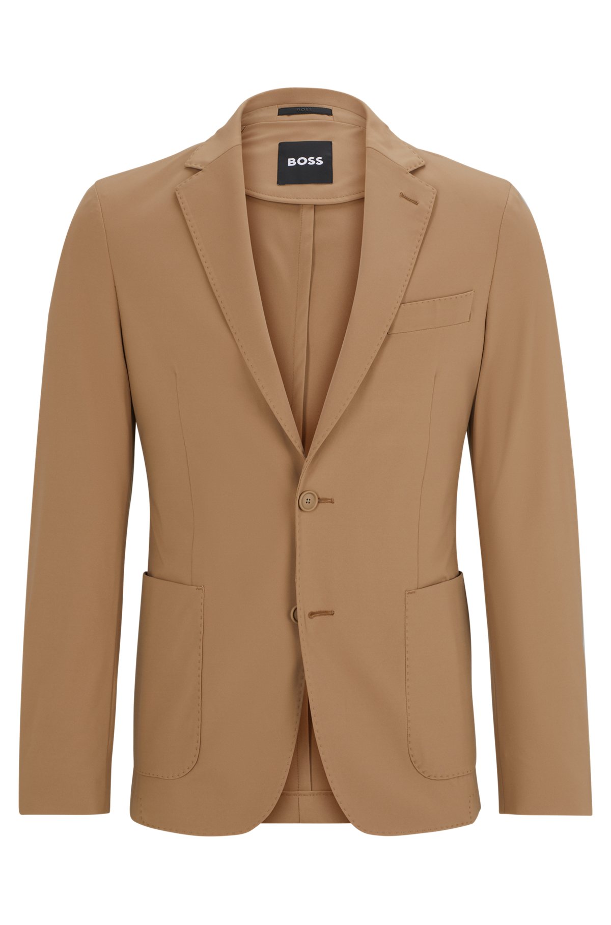 BOSS - Slim-fit jacket in performance-stretch jersey - Light BOSS - Slim-fit jacket in performance-stretch jersey - Light