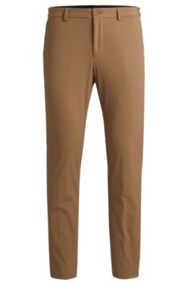 Pantalones slim fit de punto t&eacute;cnico el&aacute;stico, Beige claro